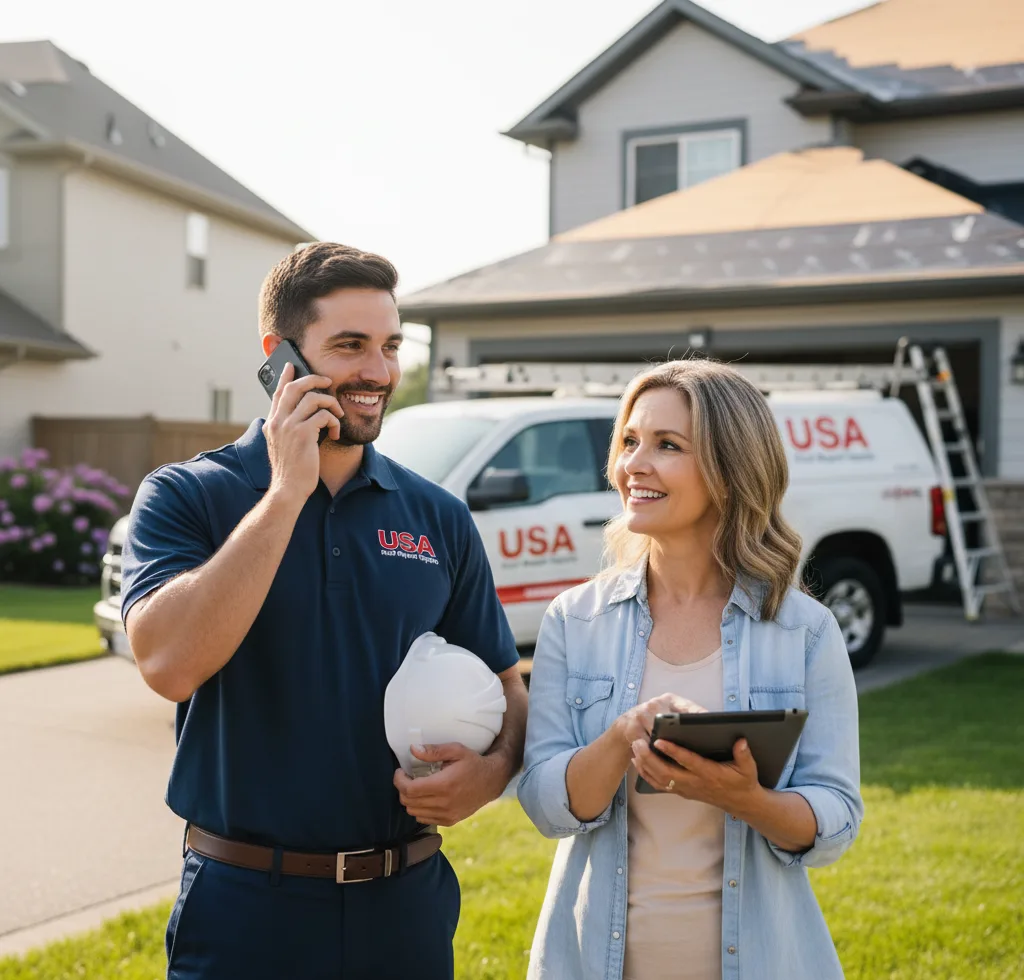 USA Roof Repair Experts customer support in Boomer